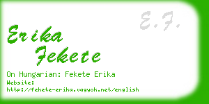 erika fekete business card